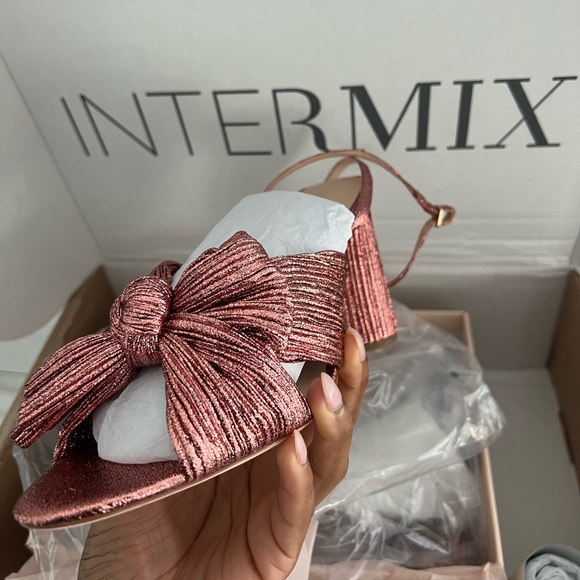 Loeffler Randall Camellia Knotted Metallic Sandals - Picture 4 of 4